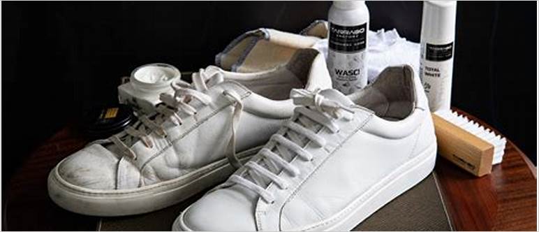 White leather sneakers care